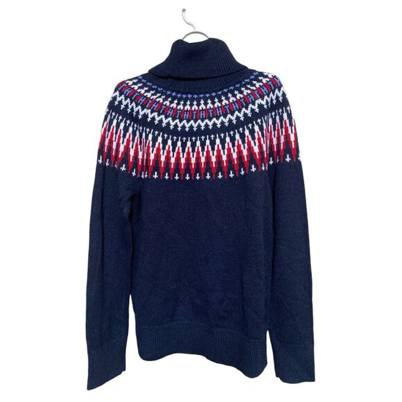 Tommy Hilfiger Women Small Fair Isle Turtleneck Sweater Multicolor - Picture 2 of 9